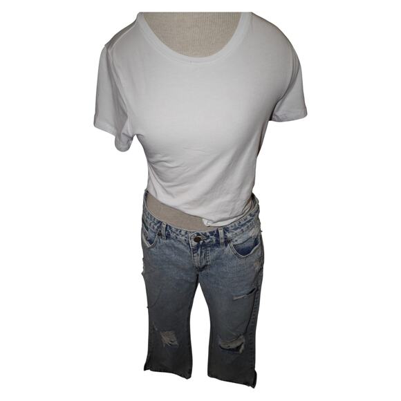 Empyre Acid Wash Distressed Jeans Size 5 Y2K Grunge Skater Baggy Denim - Picture 2 of 10